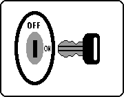 バッテリーの交換手順1　　バッテリー交換作業時は必ずエンジンキーを抜いて下さい。